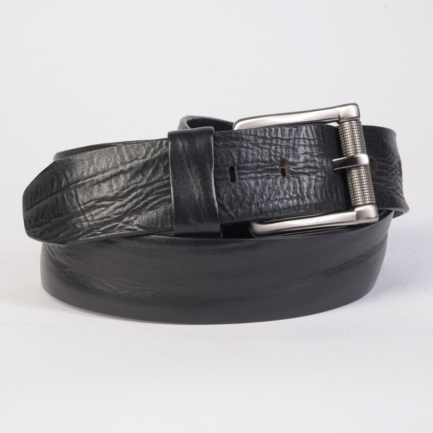 Men's Wash and Wrinkled Leather Belt