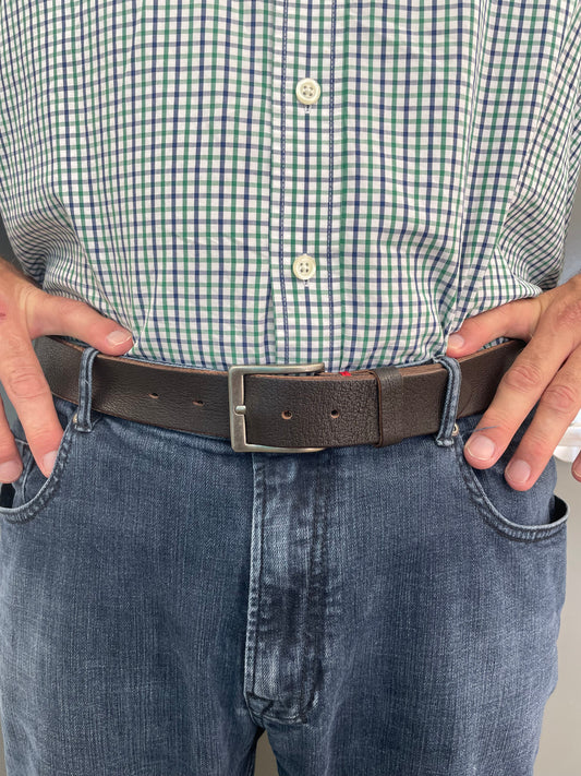 Men's North American Bison Belt: designed and crafted by J. Savile