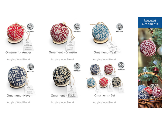 Nordic Season Sustainable Ornaments : 5 pack