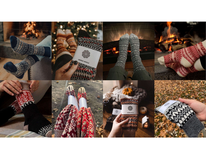 Nordic Scandi Socks - UNISEX 5 pack (Made in Ukraine)