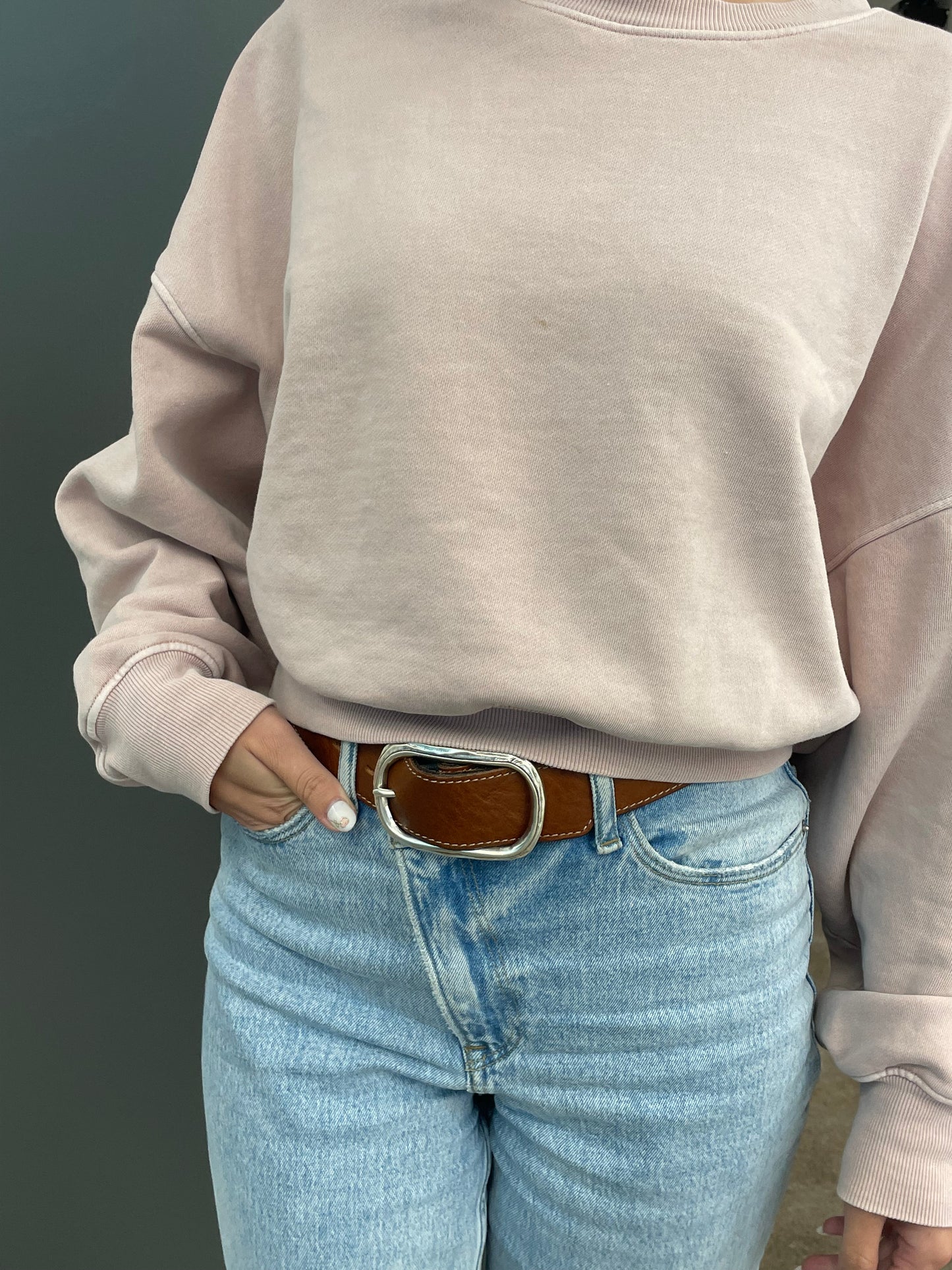 Women's Top Stitch Everyday Belt: designed and crafted by J. Savile