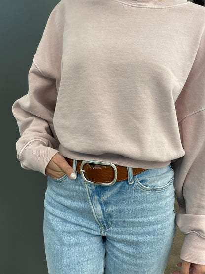 Women's Top Stitch Everyday Belt: designed and crafted by J. Savile