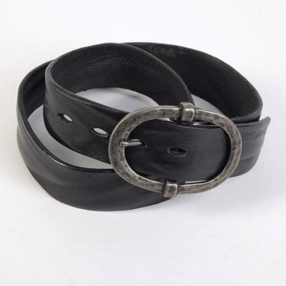 Women’s Washed and Wrinkled Belt-Pounded Antique Nickel Buckle