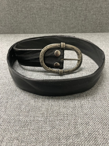 Women’s Washed and Wrinkled Belt-Pounded Antique Nickel Buckle